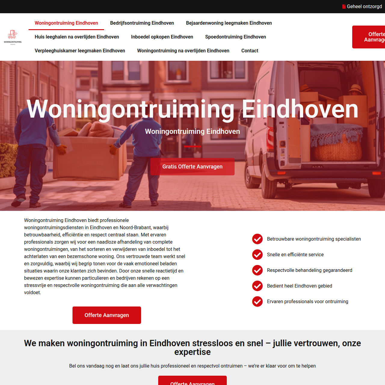 Woningontruiming Eindhoven