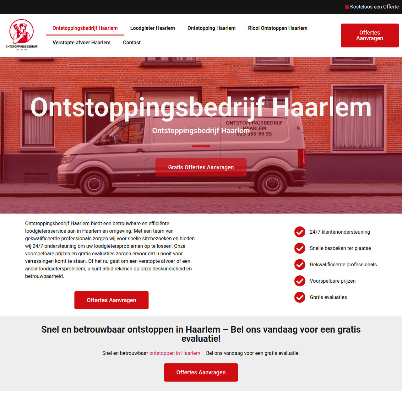 Ontstoppingsbedrijf Haarlem