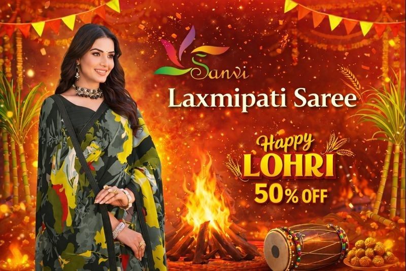 Laxmipati N-2510 Morpich Shamli Multicolor Georgette Saree
