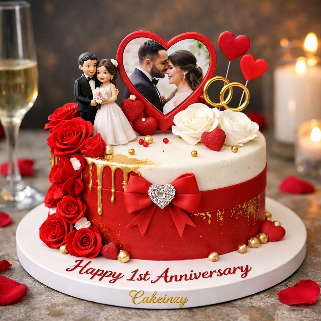 1st Wedding Anniversary Cake