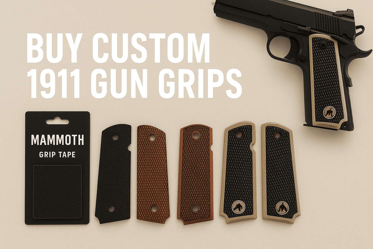 Buy Custom 1911 Gun Grips | Handcrafted Handgun Grips
