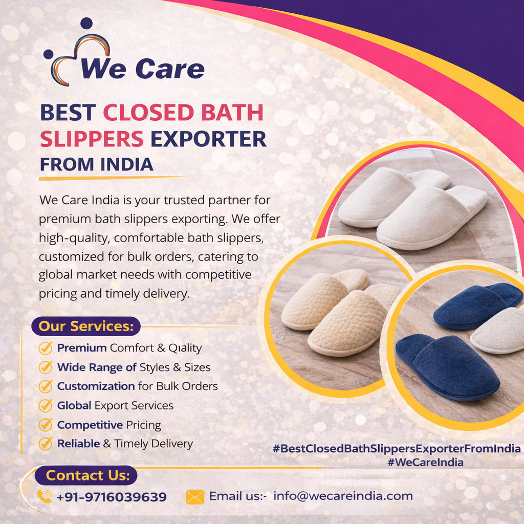 Best Closed Bath Slippers Exporter from India