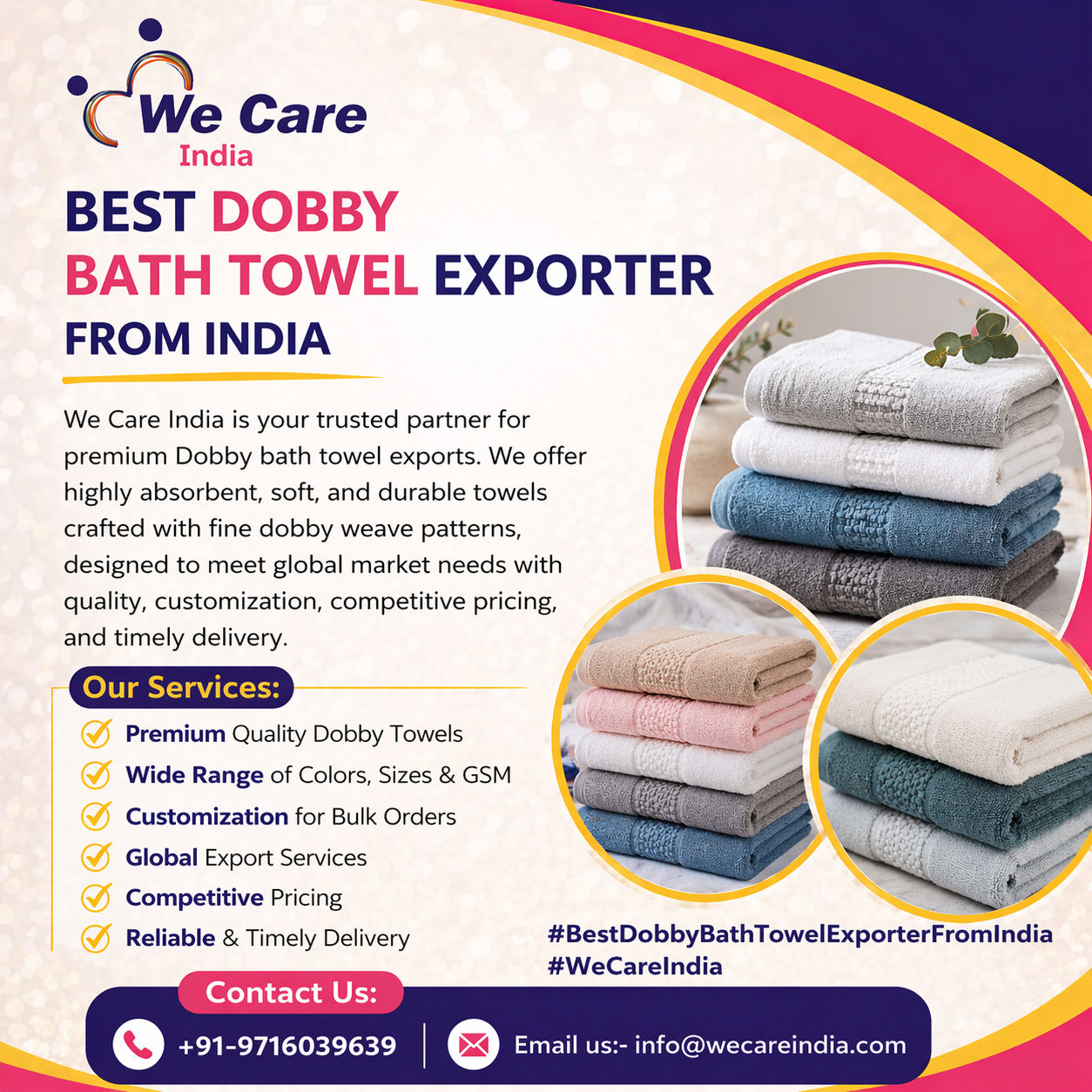 Best Dobby Bath Towel Exporter from India