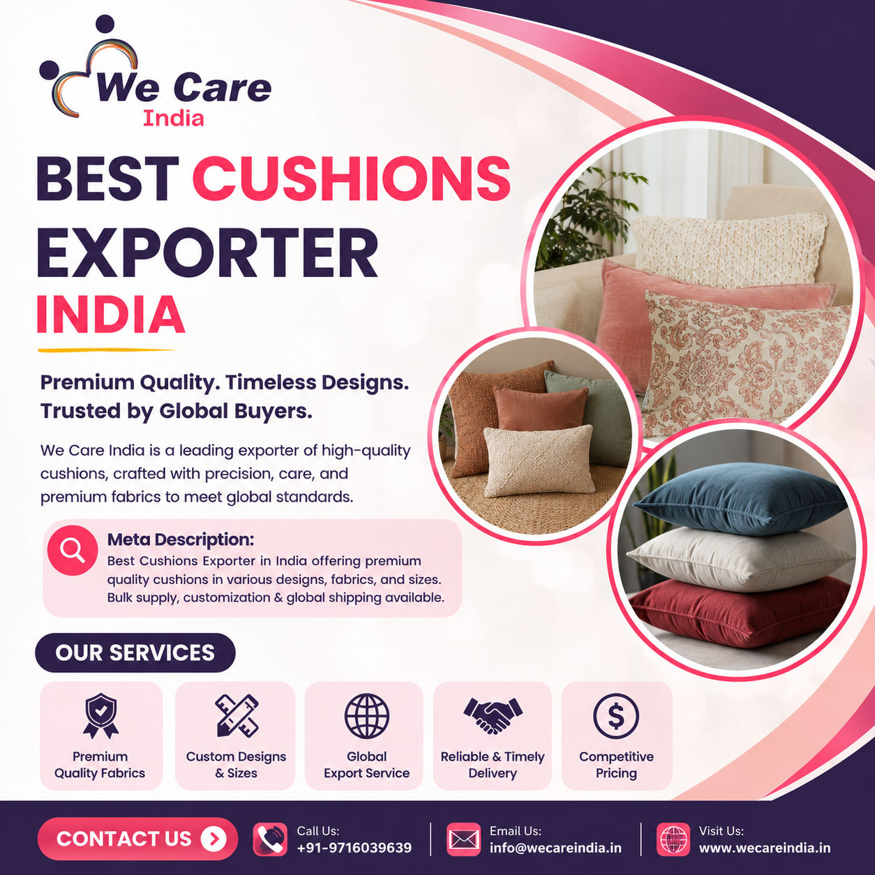 Best Cushions Exporter India
