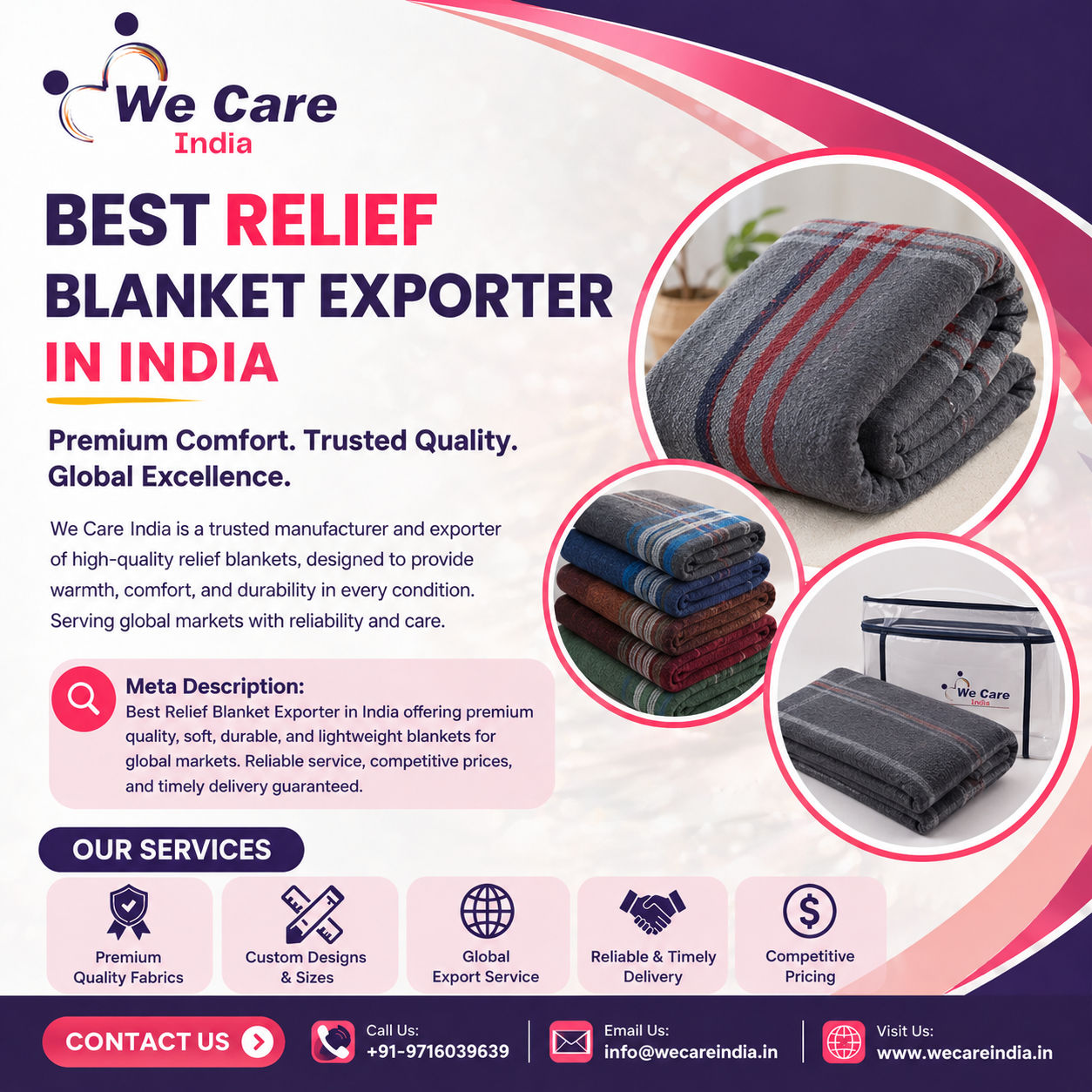 Best Relief Blanket Exporter in India