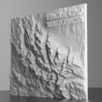 3d model of the eagle cap wilderness area for 3d printing.