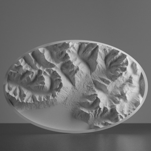 STl file made with DEM data of Girdwood, Alaska.