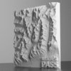 A 3d terrain model of the mountains of Hatcher Pass, Alaska.