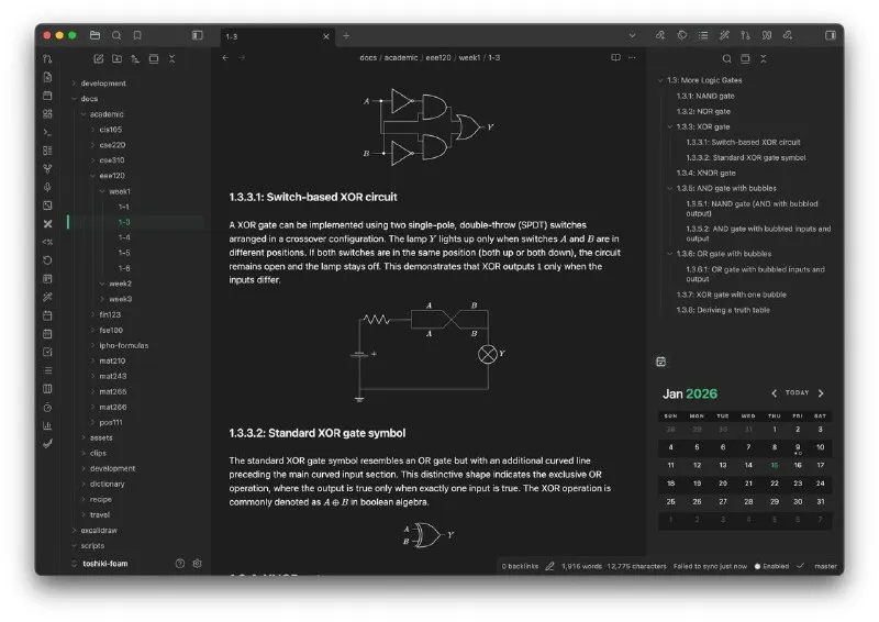 Obsidian + TikzJax plugin for the win for writing academic docs! #dev #life