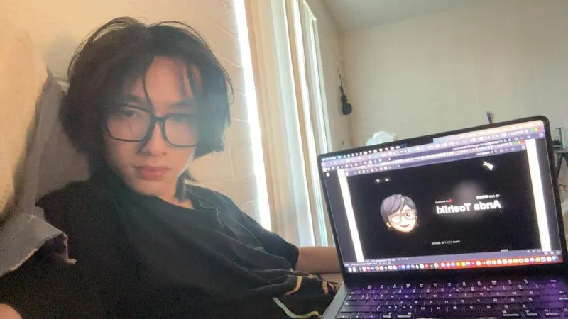 Writing code whilst staying in bed is an absolutely blissful feeling. Took a photo together with my new personal homepage that I am currently working on! #life #dev