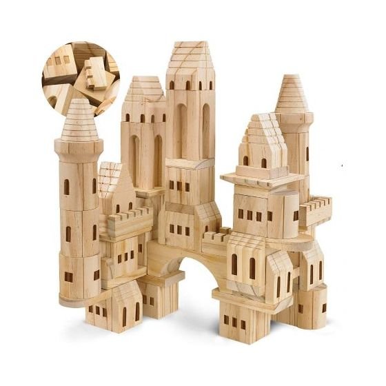 melissa and doug wooden castle blocks