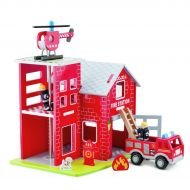 Complete Fire Station Set with Truck, Helicopter & much more