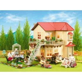 sylvanian families beechwood hall gift set with furniture