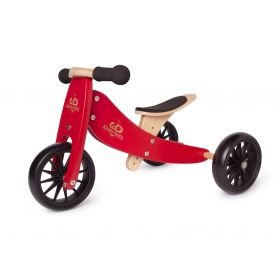 Red Kinderfeets Tiny Tot trike and balance bike - 2 in 1