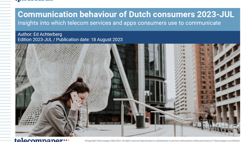 Communication behaviour of Dutch consumers 2023-JUL