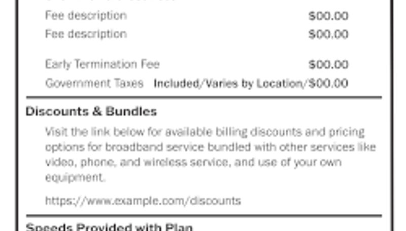 FCC updates broadband labels to focus on monthly price, reduce ISP requirements 