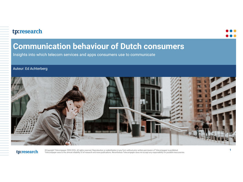 Communication behaviour of Dutch consumers 2026-JAN