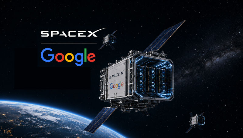 SpaceX en Google ontwikkelen datacenters in een baan om de aarde