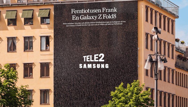Tele2 Sweden runs 'spot the phone' competition with Samsung and Frank the sheep