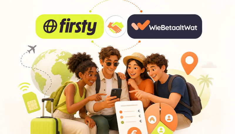 WieBetaaltWat voegt mobiele data van Firsty toe aan kostendeelapp
