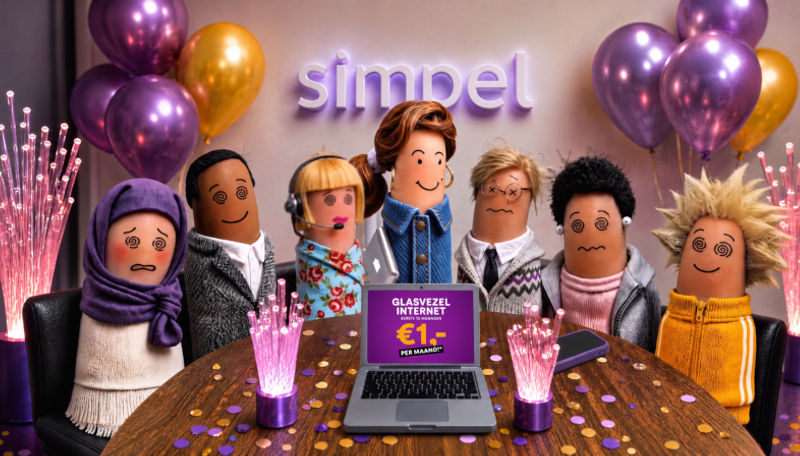 Simpel start campagne voor internetdienst