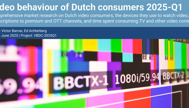 Video behaviour of Dutch consumers 2025-Q1