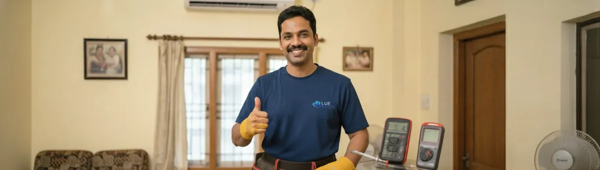 Our technician giving thumbs up