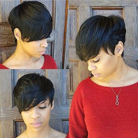 Pixie Cut with Bangs African American