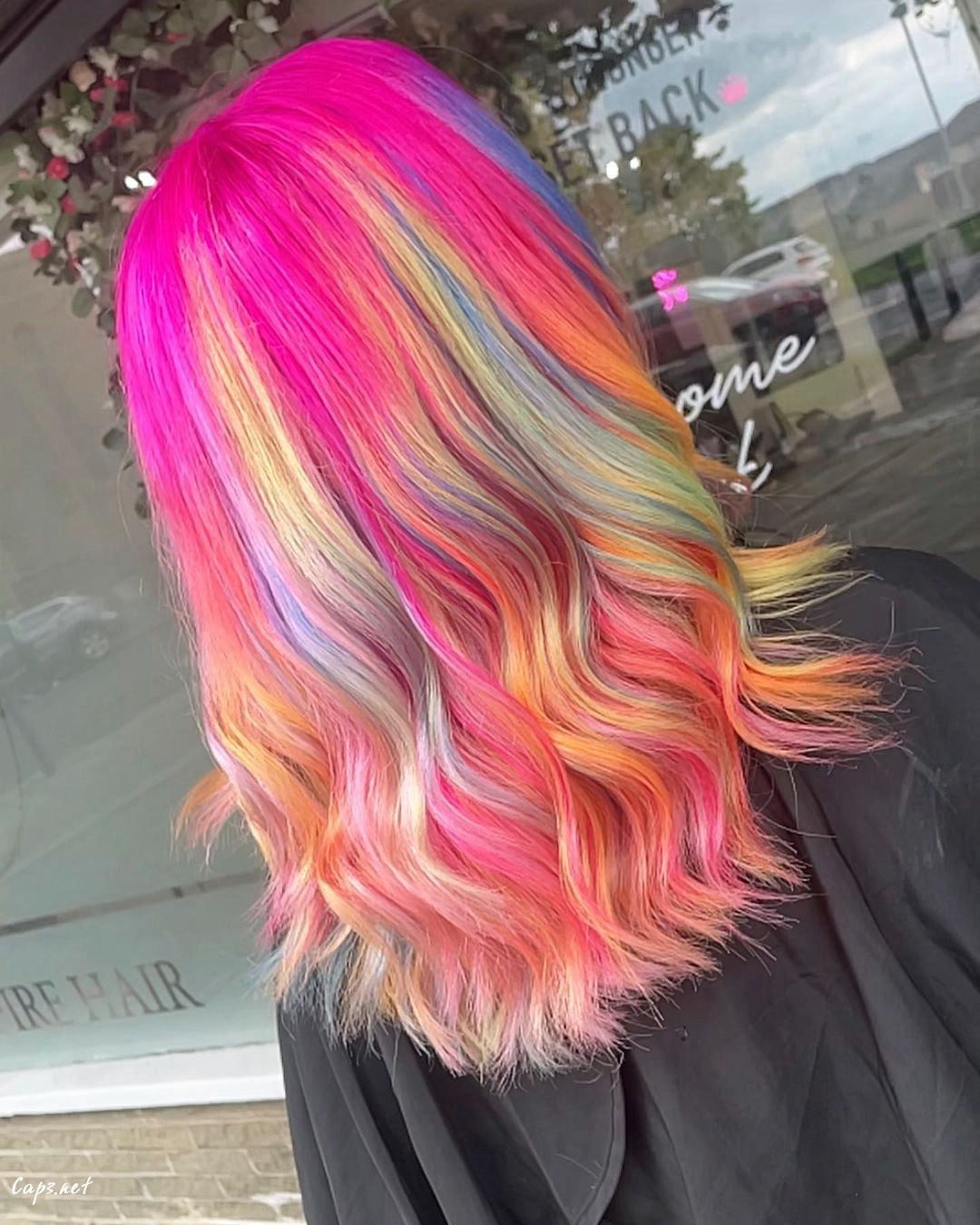 rainbow be bubbly with pink