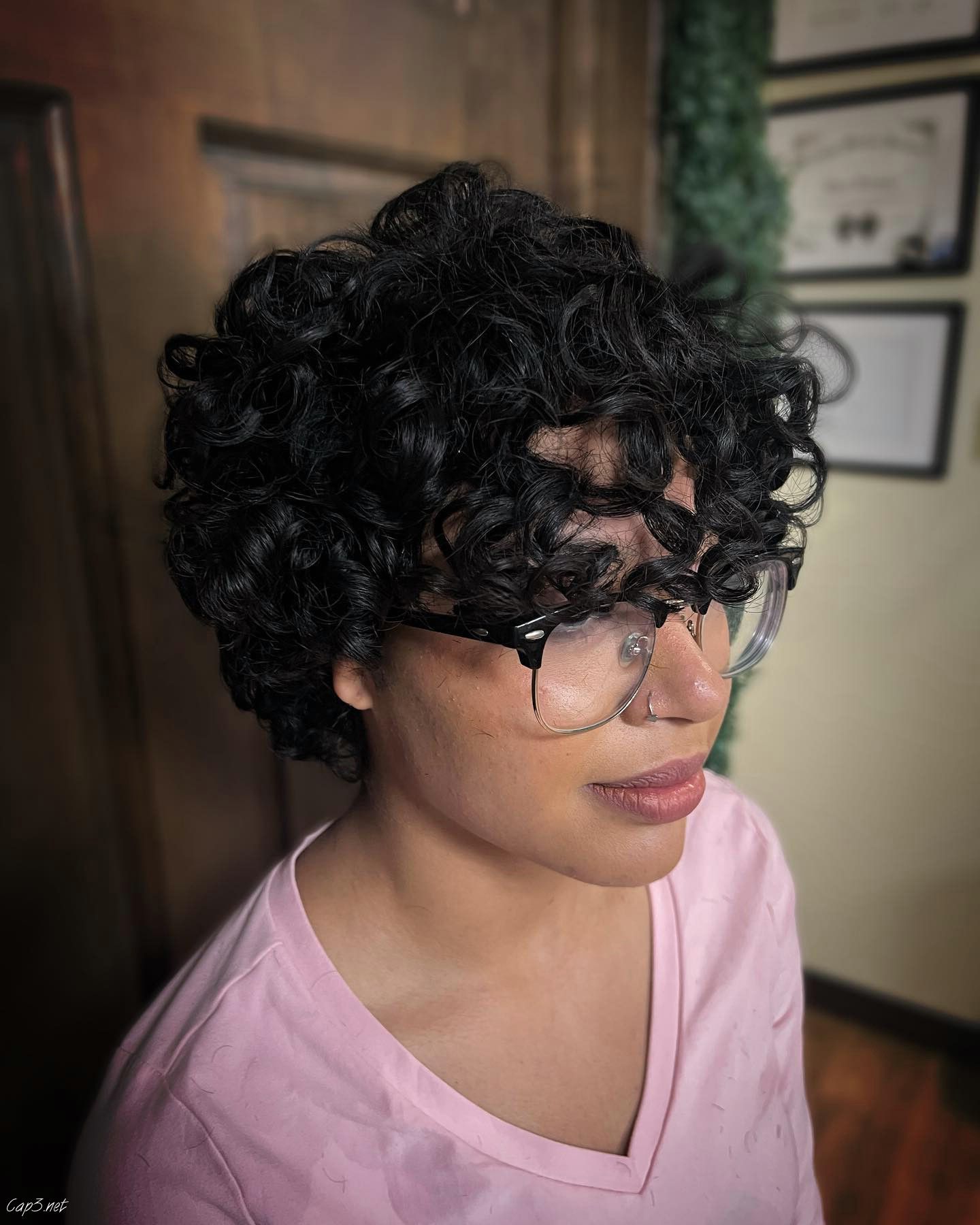 Black Curly Pixie Hair