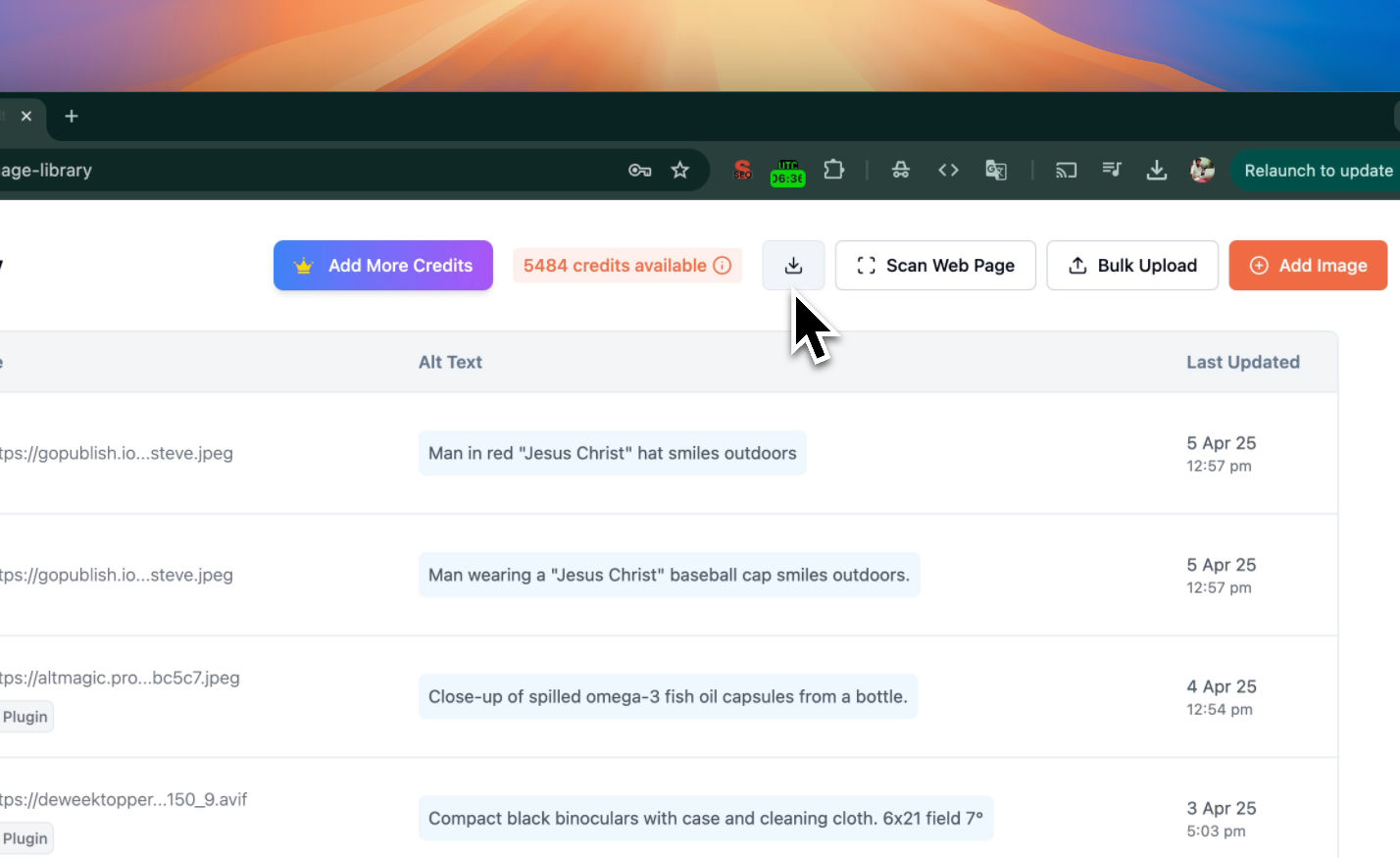 CSV Export