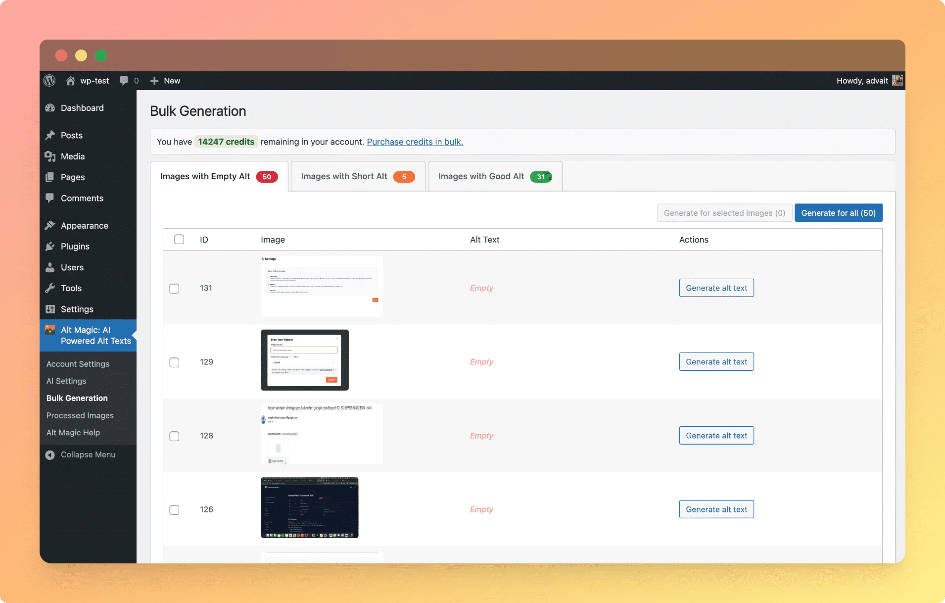 WordPress Bulk Optimization