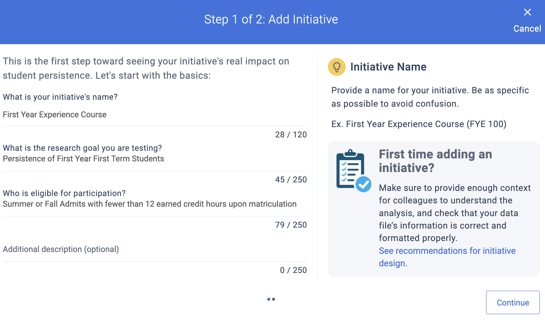 Step 1 will involve clarifying goals and participation criteria.