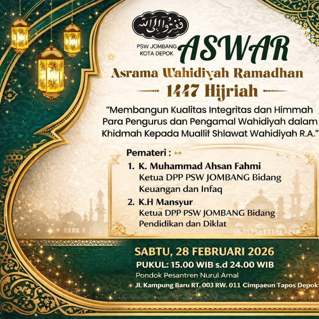 Asrama Wahidiyah Ramadhan 1447 Hijriah PSW Jombang Kota Depok