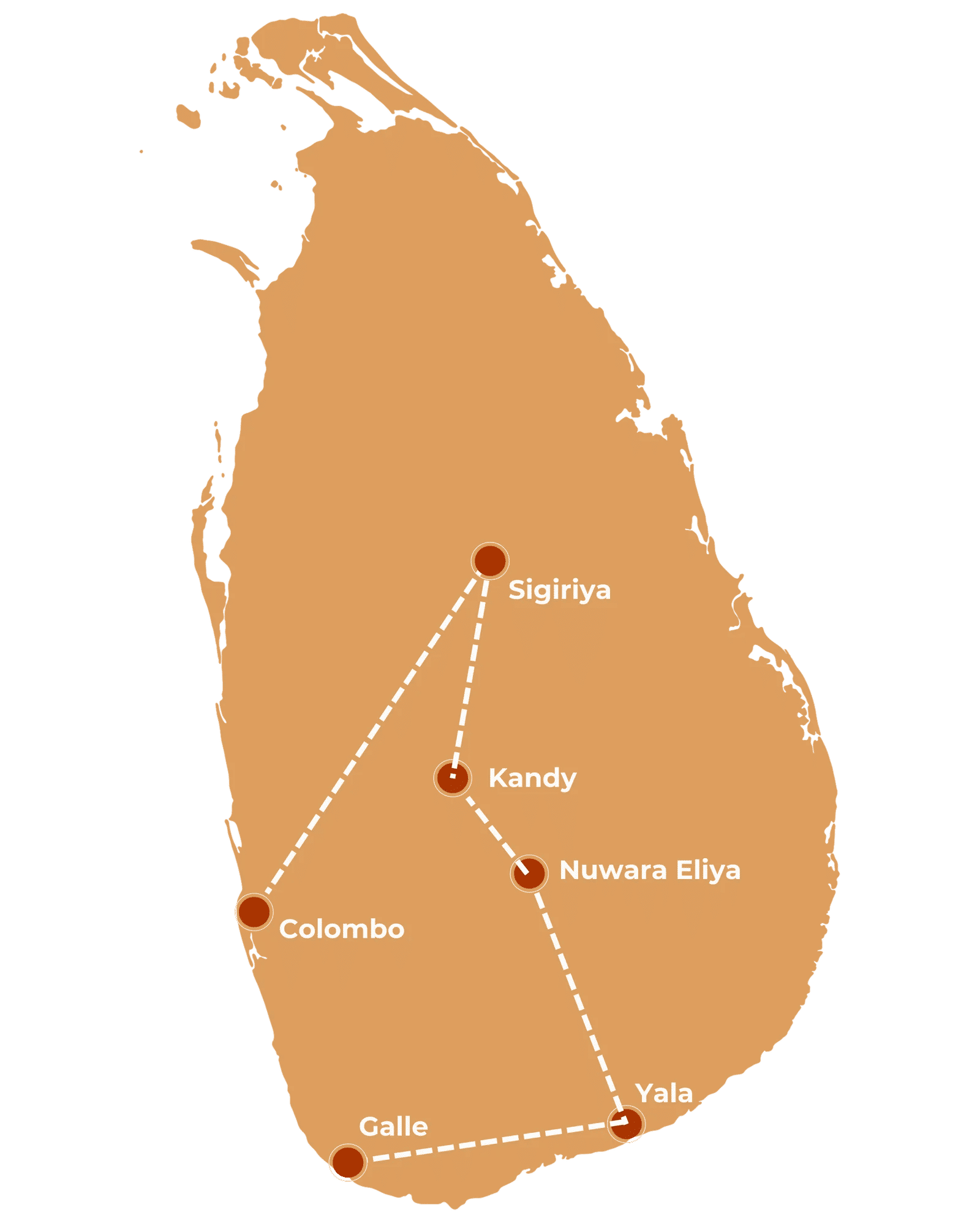 Charming Ceylon map