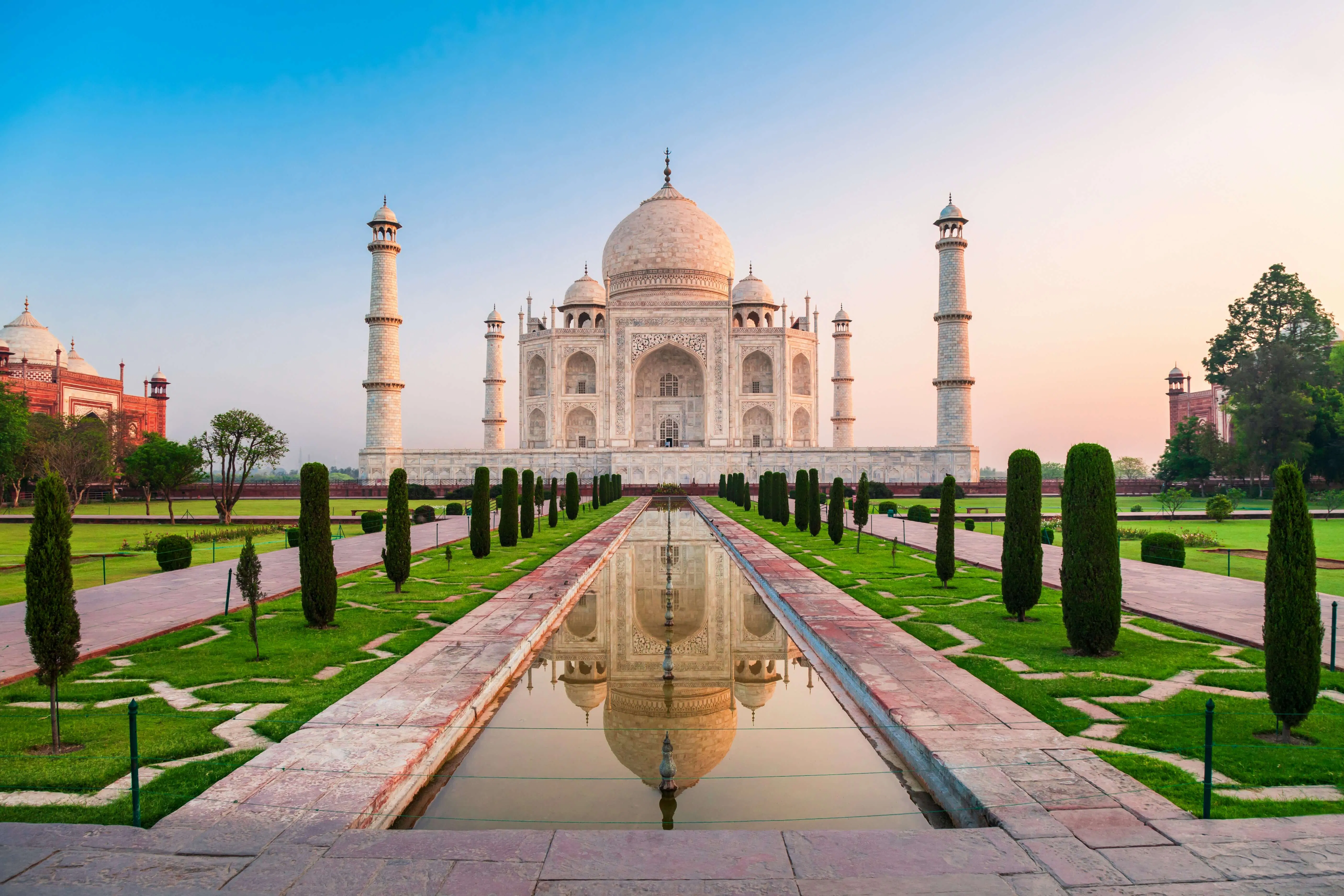 Taj Mahal at sunrise