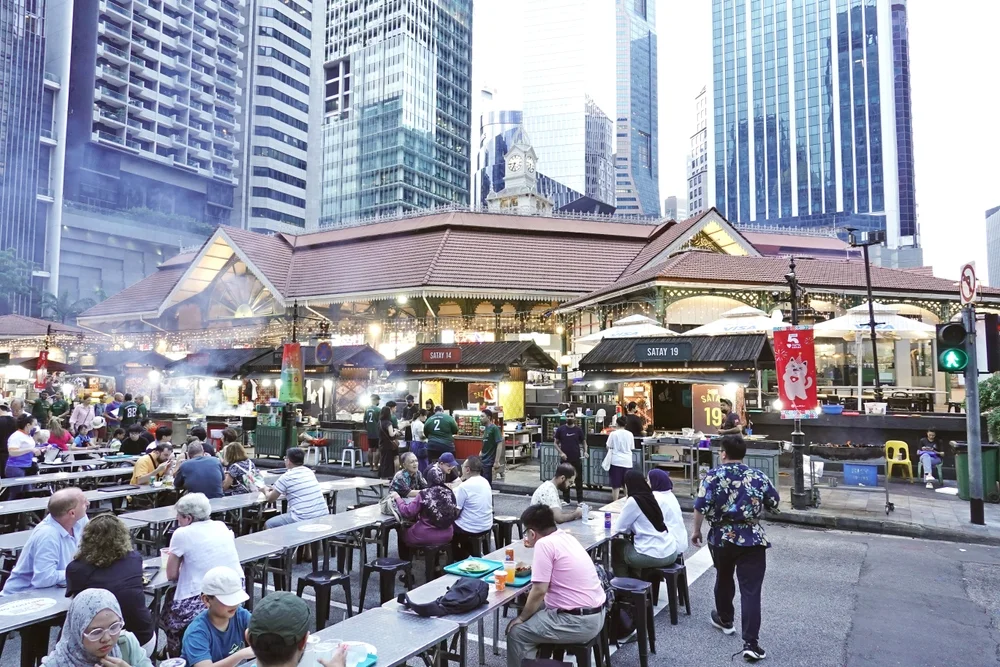 Relish local flavors at bustling Hawker Stalls