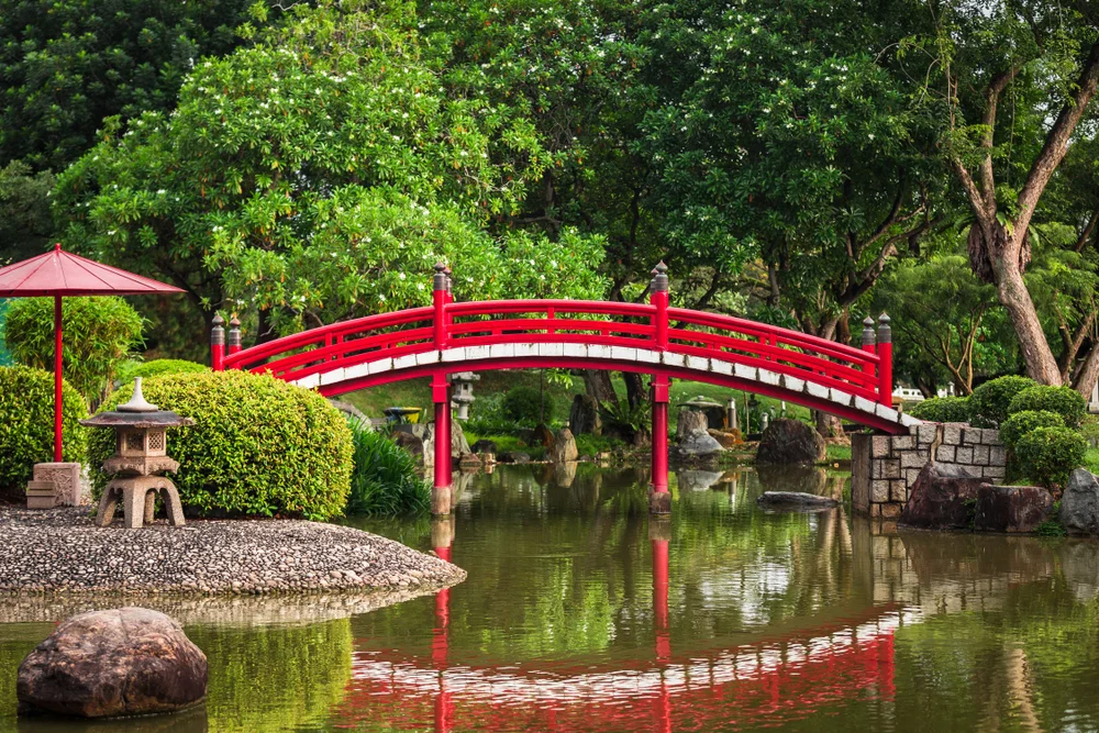 Visit the peaceful Chinese and Japanese Gardens
