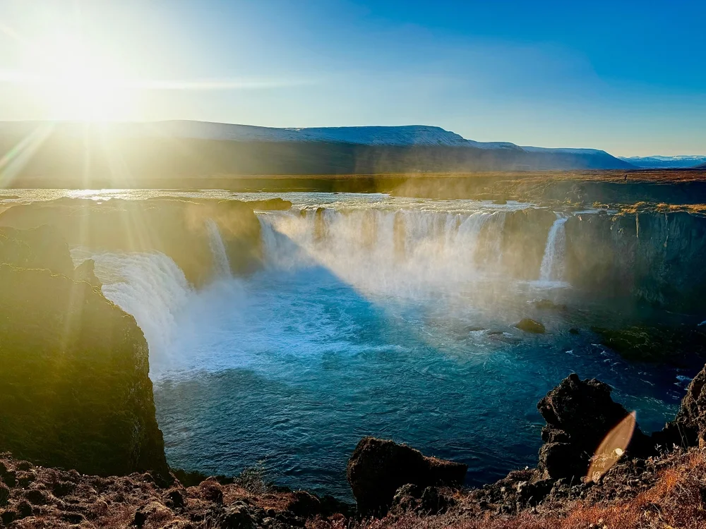 Take a day trip to Goðafoss waterfall