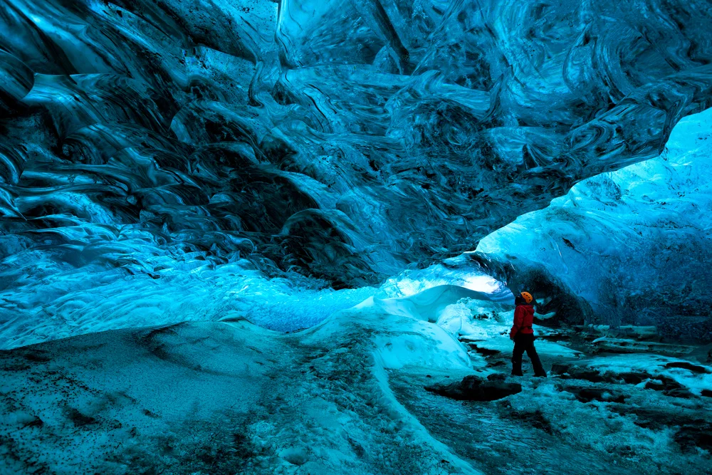 Explore ice caves in Vatnajökull Glacier