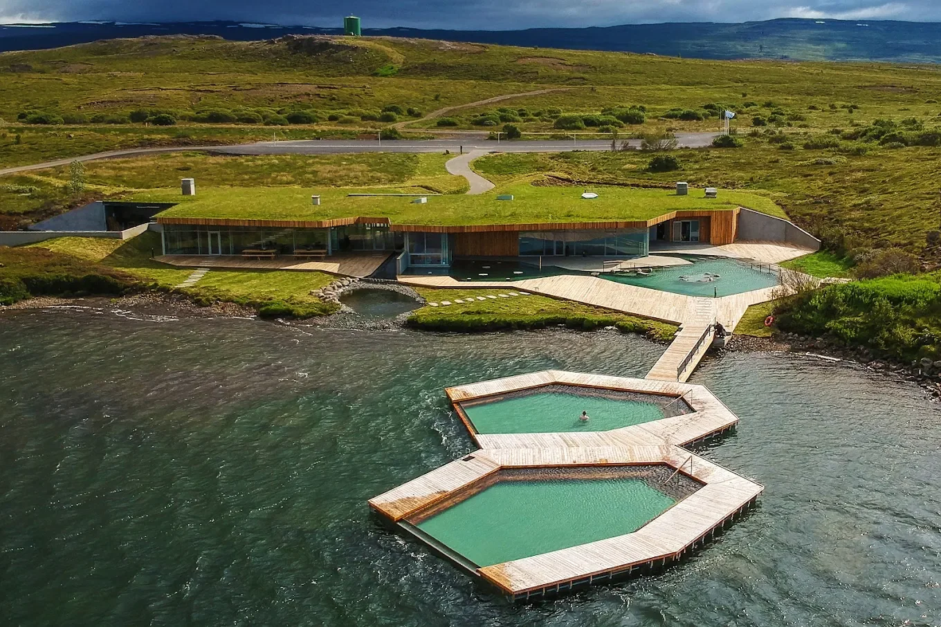 Relax in Vök Baths near Egilsstaðir