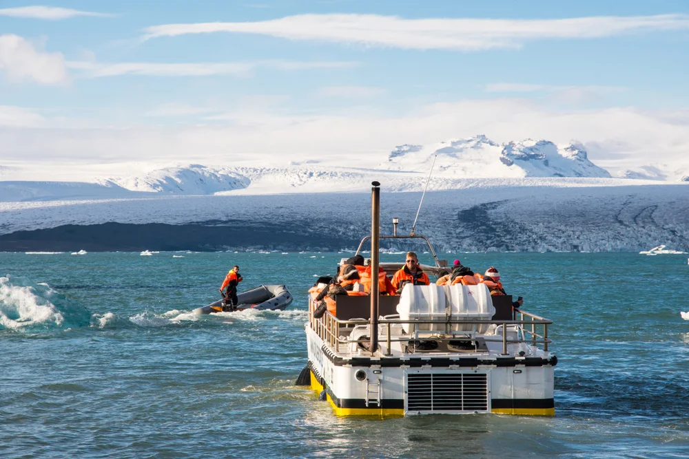 Take a boat ride on Jökulsárlón Glacier Lagoon