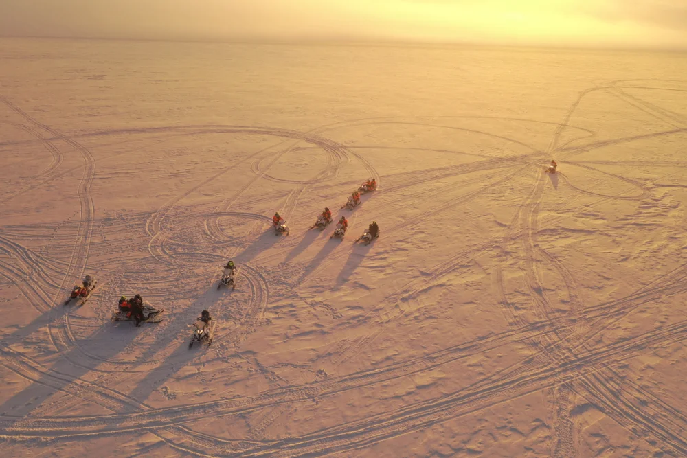  Snowmobiling on Langjökull Glacier