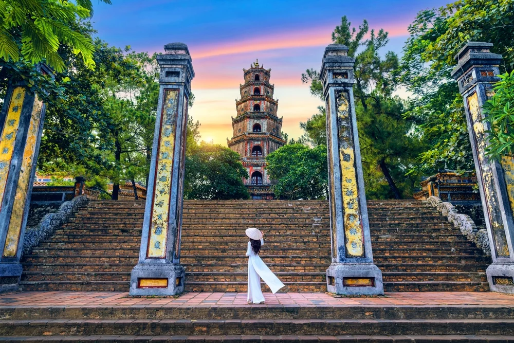 Visit the Thien Mu Pagoda in Huế
