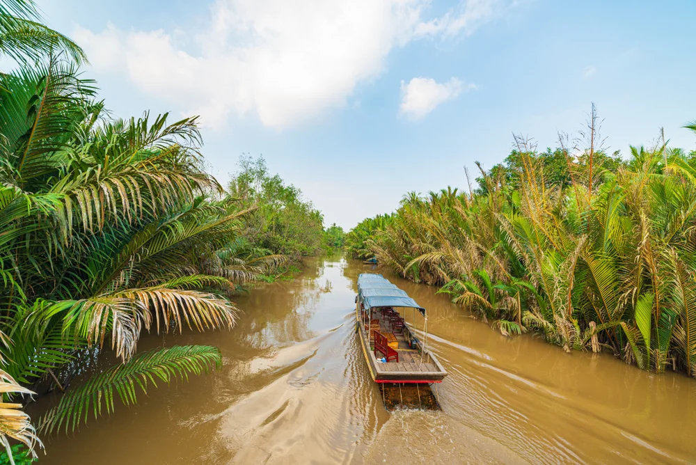 Take a boat ride in the Mekong Delta