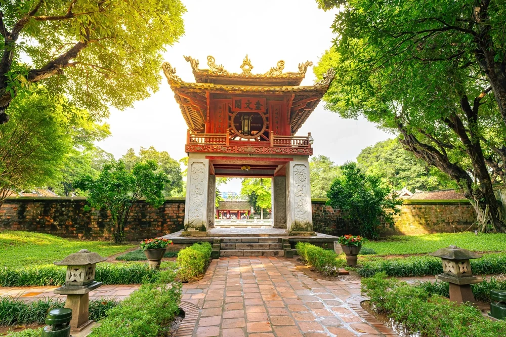 Visit the Temple of Literature in Hanoi