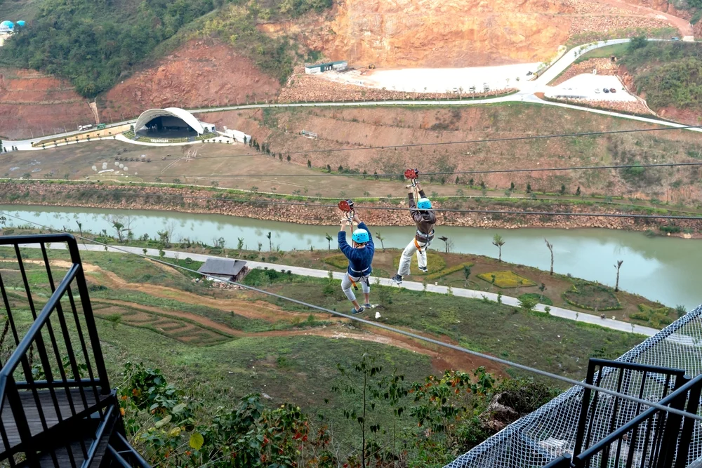 Ziplining in Vietnam