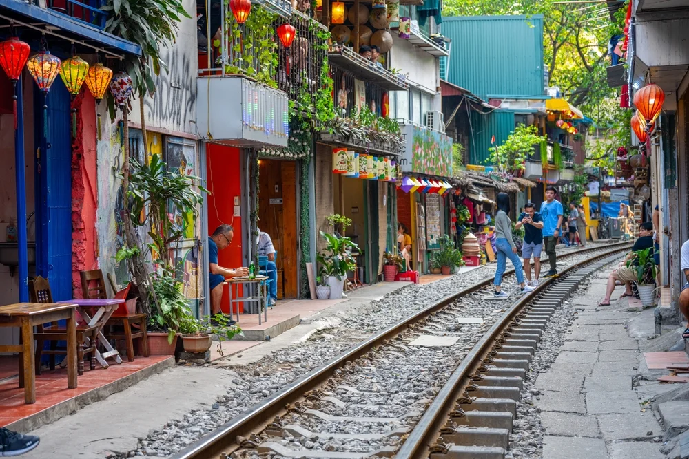 Walk along Hanoi's Train Street