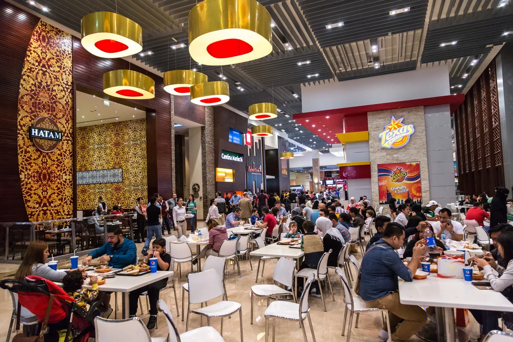 Enjoy some delicious food at the Food Court