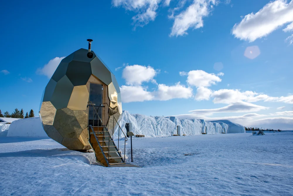  Take a sauna in the mirrored Solar Egg